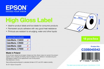 Epson High Gloss Label 76mm X 51mm