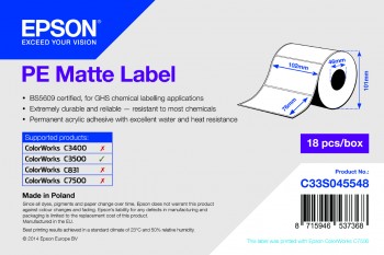 Epson PE matte Label 102mm X 76mm